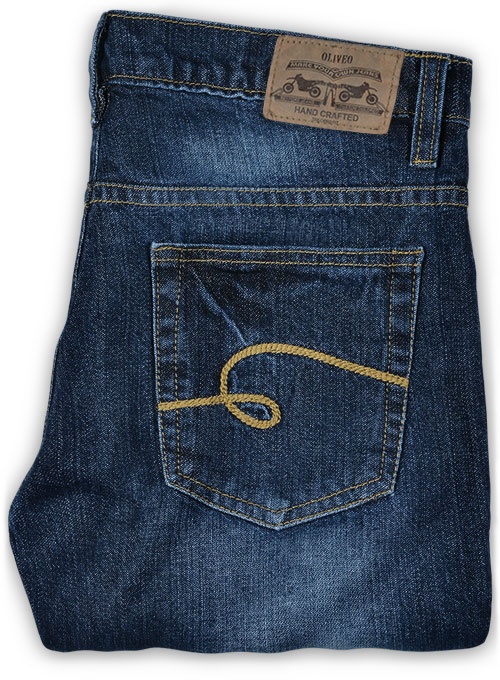 Pacific Blue Indigo Wash Whisker Jeans - Look #551