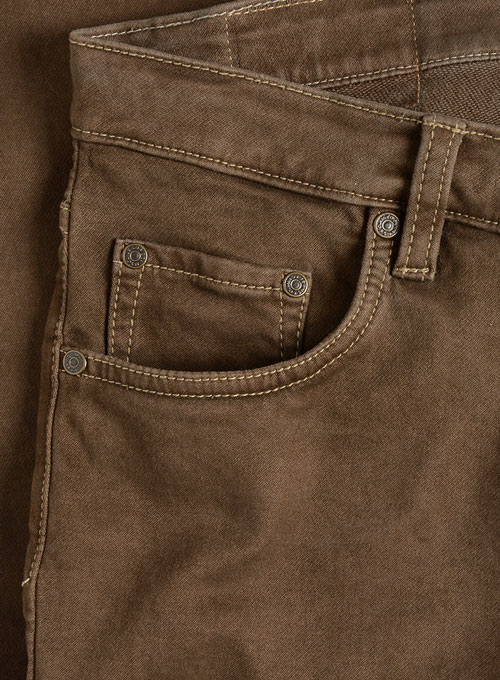 Porter Tan Stretch Jeans Hard Wash Made To Measure Custom Jeans For