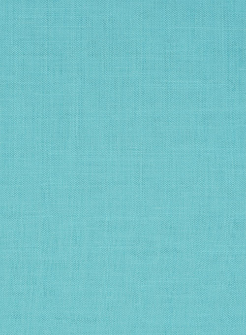 Pure Aqua Blue Linen Shirt - Full Sleeves
