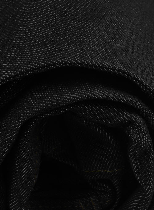 Selvedge Black Denim Jeans - Raw Unwashed
