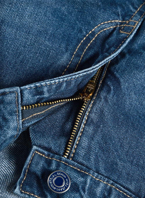 Skywalk Blue Stone Wash Whisker Jeans