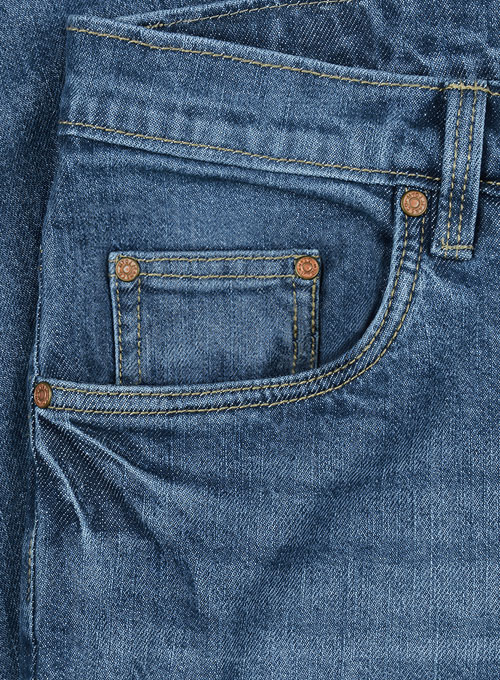 Slight Stretch Stone Wash Whisker Jeans Slight Stretch Stone Wash Whisker Jeans