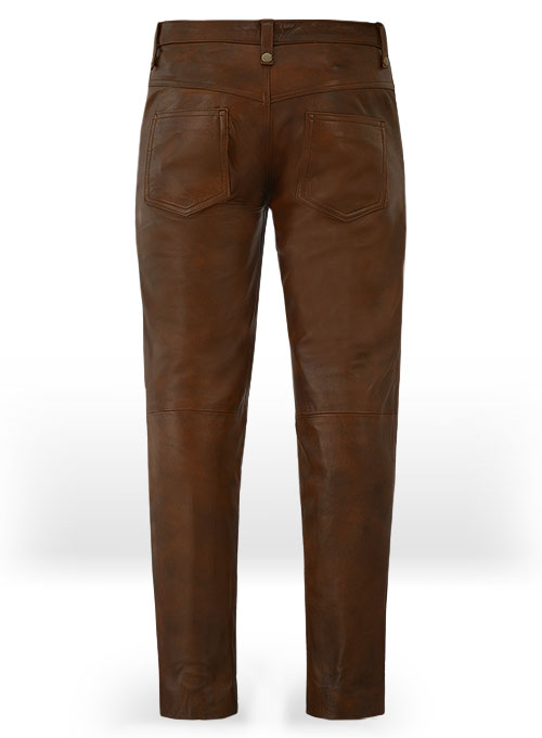 Spanish Brown Gigi Hadid Leather Pants : Made To Measure Custom Jeans ...