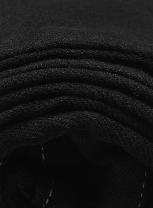 Stretch Jet Black Hard Wash Whisker Jeans