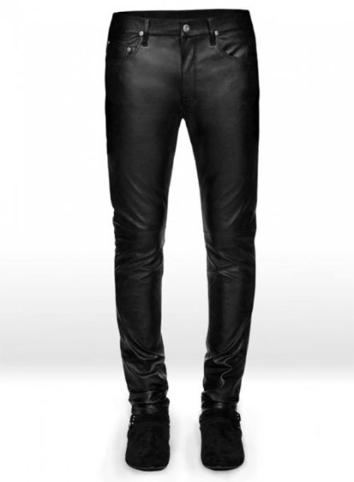 black leather jeans womens