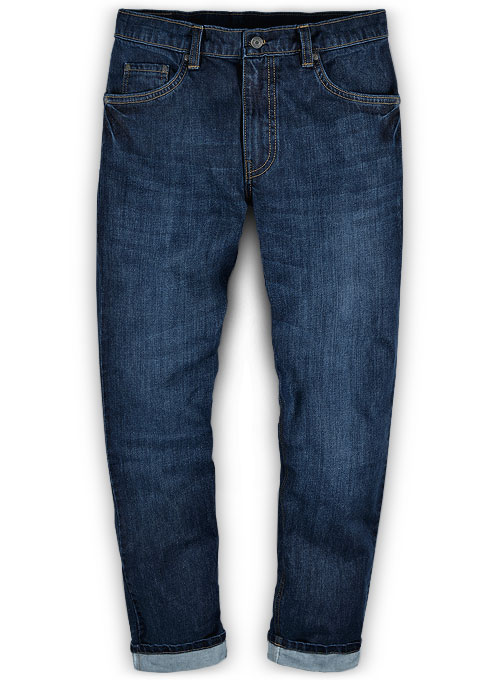Thunder Blue Indigo Wash Whisker Jeans 