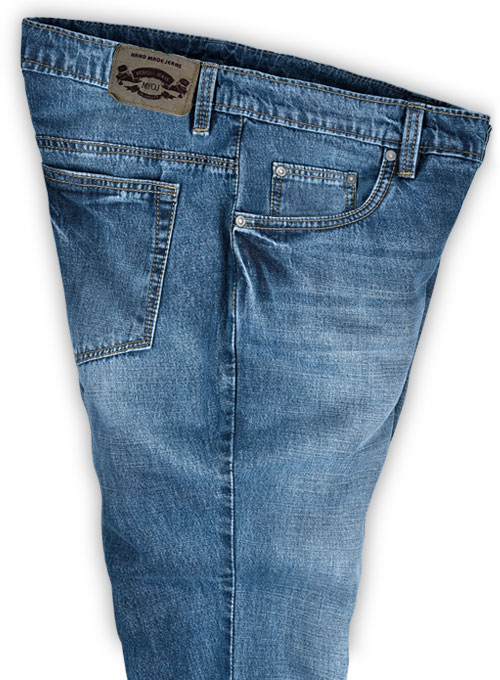 Travellers Blue Stone Wash Whisker Jeans