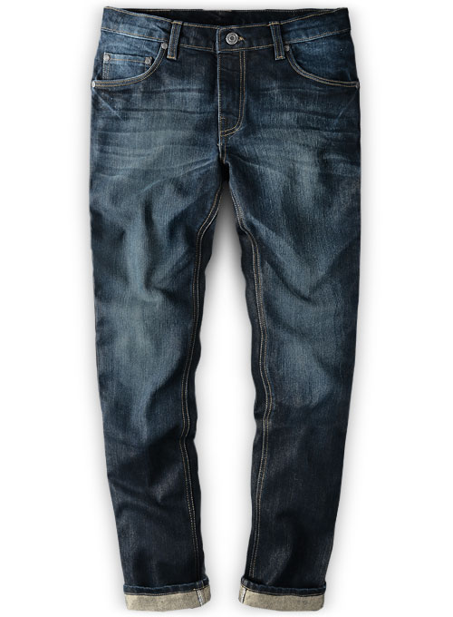 Varro Blue Hard Wash Whisker Jeans Varro Blue Hard Wash Whisker Jeans