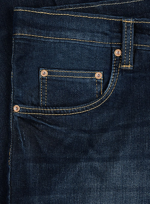 Victor Blue Hard Wash Whisker Stretch Jeans