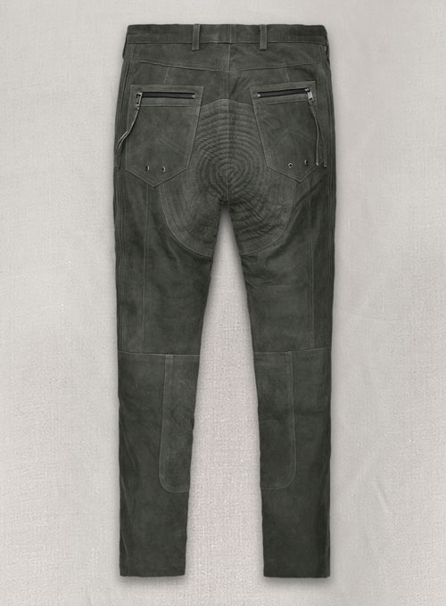 Vintage Italian Olive Leather Biker Jeans - Style #505