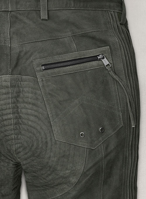 Vintage Italian Olive Leather Biker Jeans - Style #505