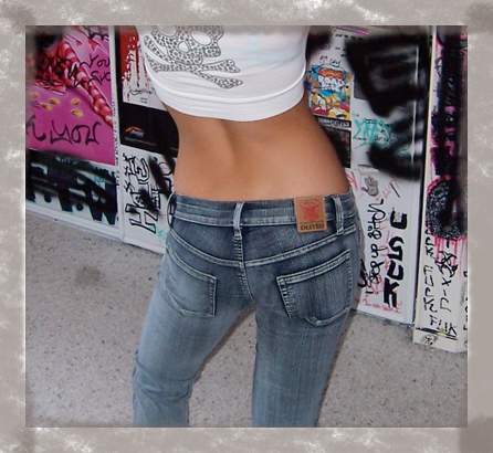 extreme low rise jeans