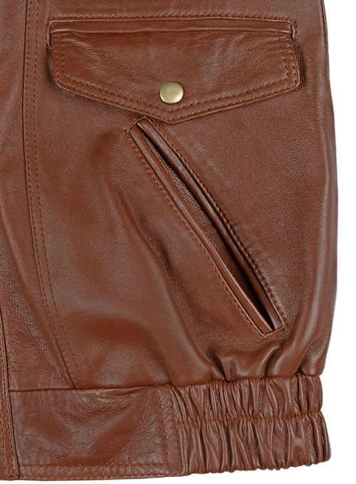 Aviator Bomber Leather Jacket
