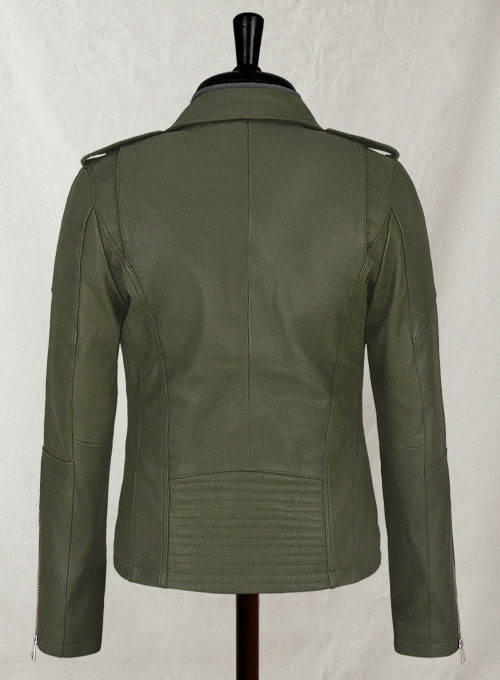 Basicallo Green Rihanna Leather Jacket #1