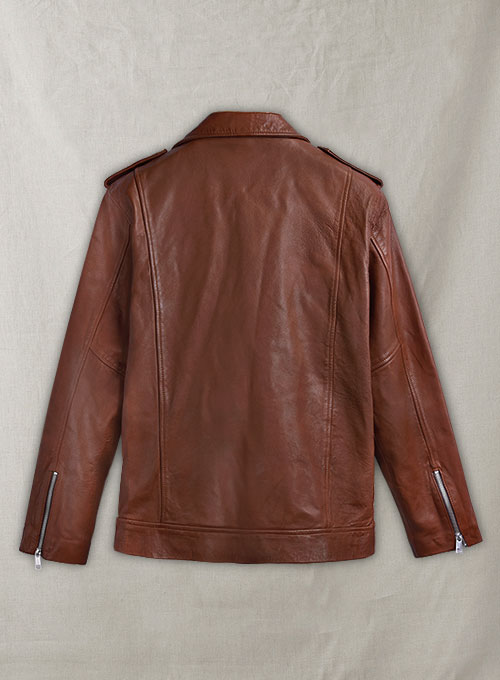 Beast Tan Biker Leather Jacket