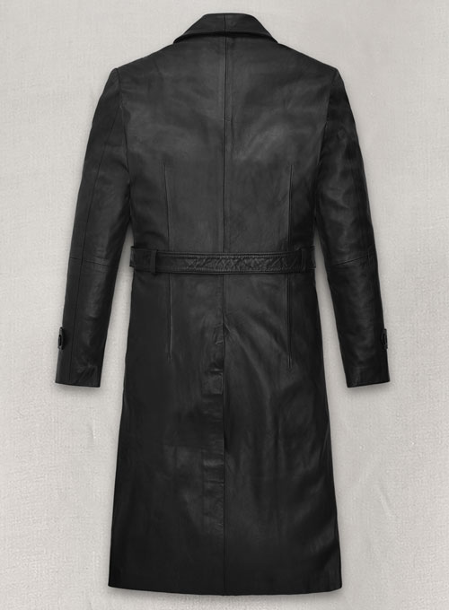 Beltaire Leather Long Coat