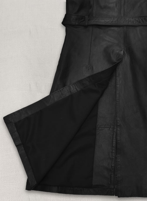 Beltaire Leather Long Coat
