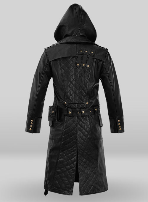 Black Assassin's Creed Jacob Frye Leather Long Coat