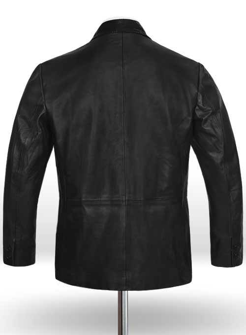 Black Hampton Leather Blazer