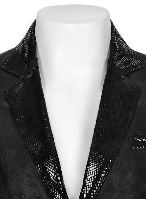 Black Hampton Leather Blazer