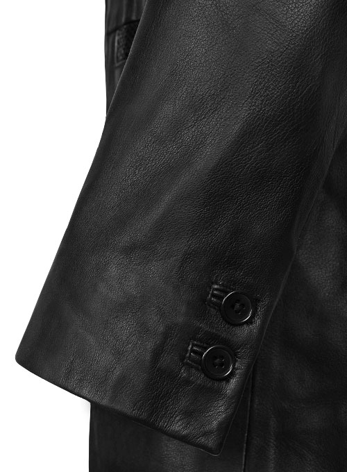 Black Hampton Leather Blazer