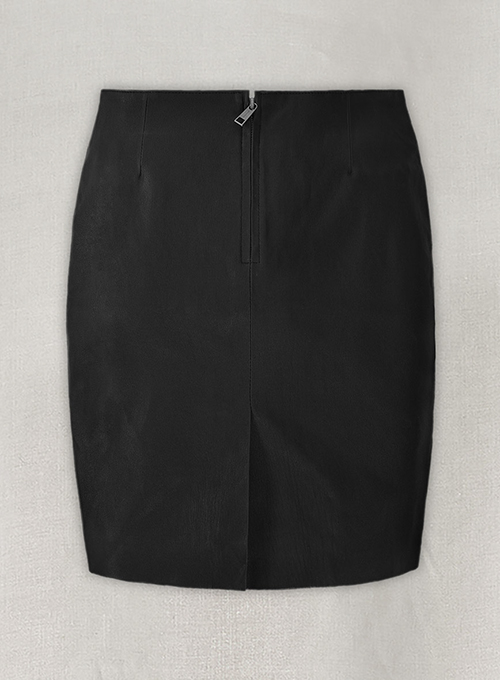Black Stretch Amanda Holden Leather Skirt