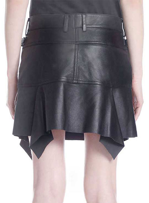 Blitz Flare Leather Skirt - # 486