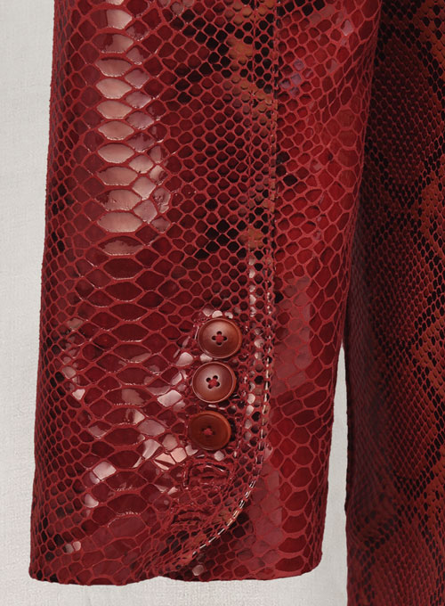 Bold Red Python Floyd Mayweather Leather Blazer