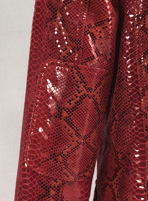 Bold Red Python Floyd Mayweather Leather Blazer
