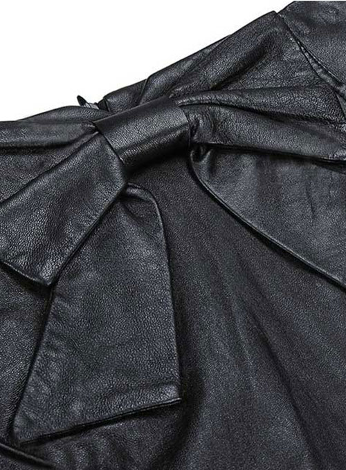 Bow Front Leather Skirt - # 412
