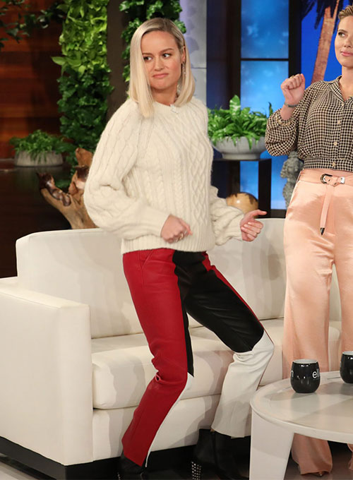Brie Larson Leather Pants