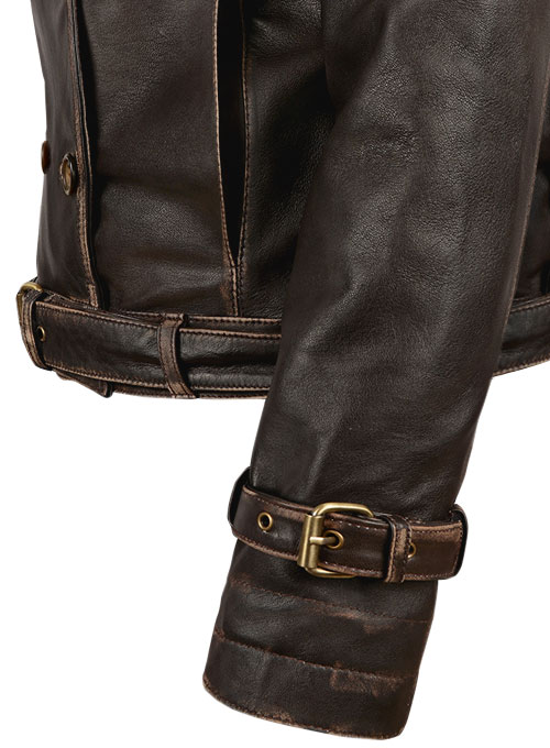Rubbed Brown Captain America Scarlett Johansson Leather Jacket