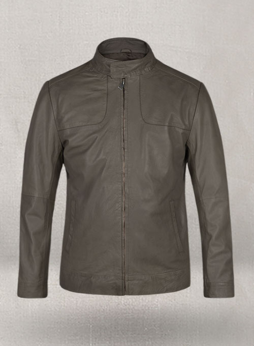 Croma Gray Washed & Wax Tom Cruise Fallout Leather Jacket