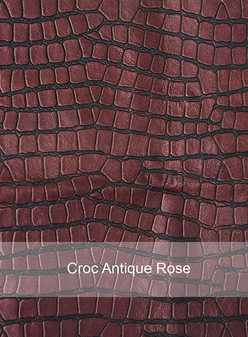 Croc Antique Rose Western Leather Blazer