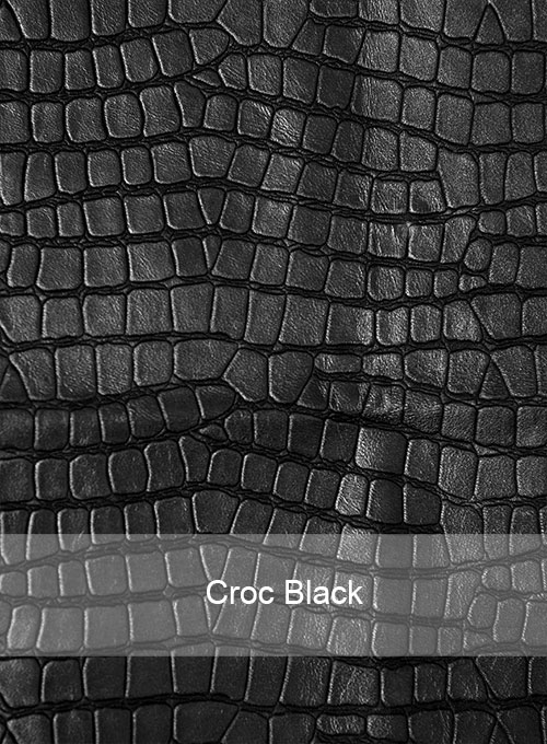 Croc Black Western Leather Blazer