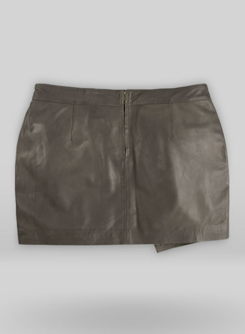 Croma Gray Wax Gypsy Leather Skirt - # 196