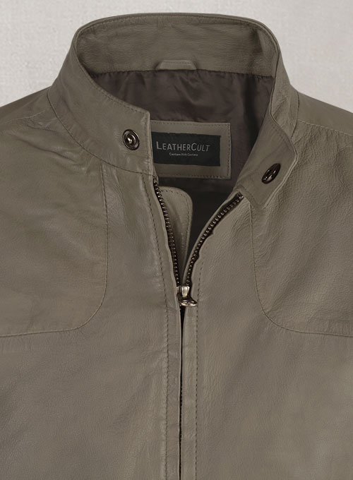 Croma Gray Washed & Wax Tom Cruise Fallout Leather Jacket