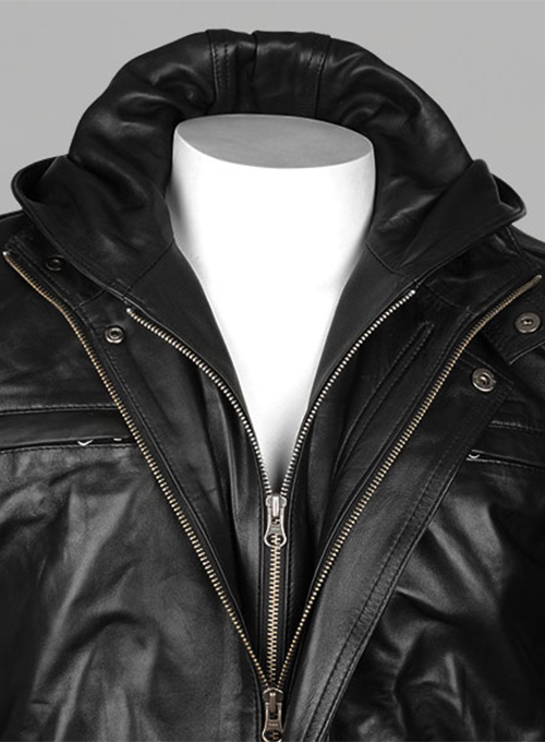 Demon Hooded Leather Jacket