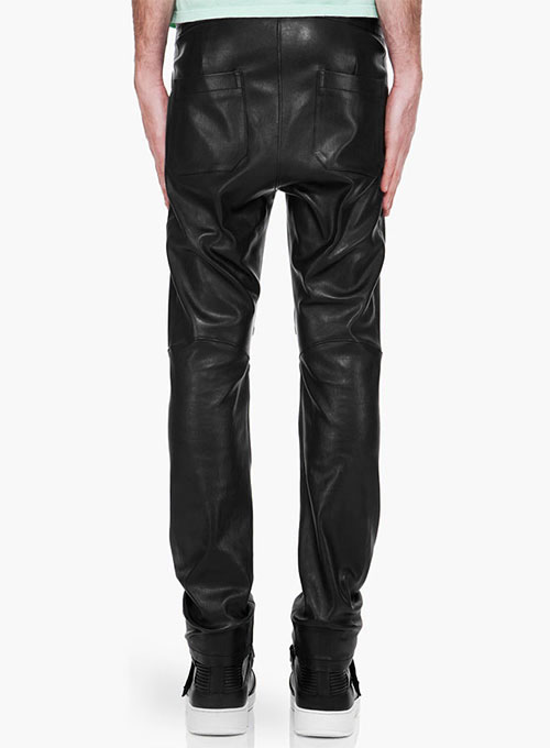 Drawstring Designer Leather Pants