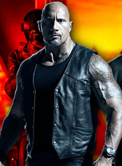 Dwayne Johnson The Fate Of The Furious Leather Vest Dwayne Johnson The Fate Of The Furious Leather Vest