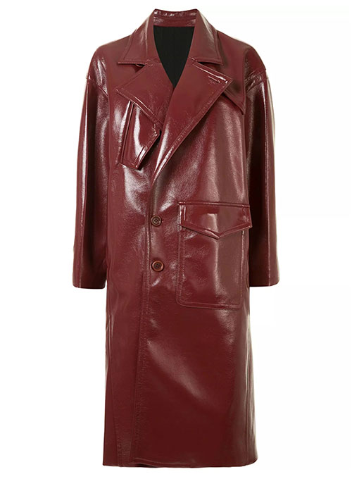 Elle Leather Long Coat Elle Leather Long Coat