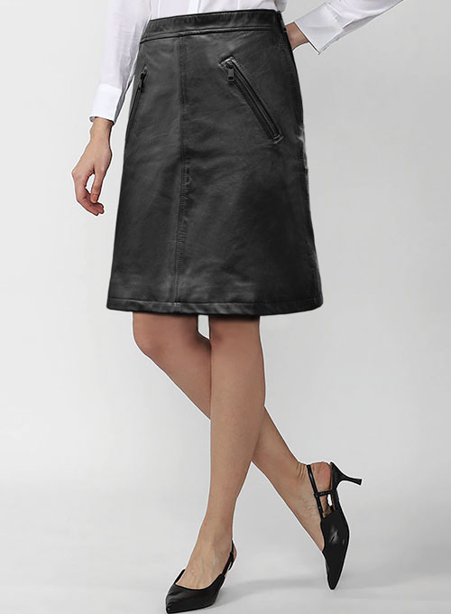 Emilia Clarke Leather Skirt