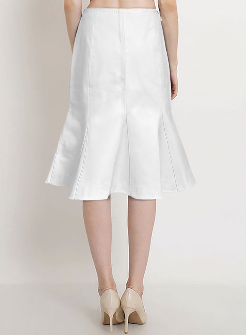 Fit and Flare Leather Skirt