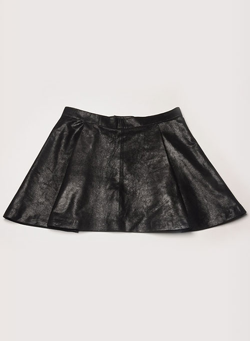 Flounced Leather Skirt - # 141 - Click Image to Close