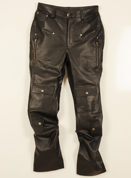 leather style jeans