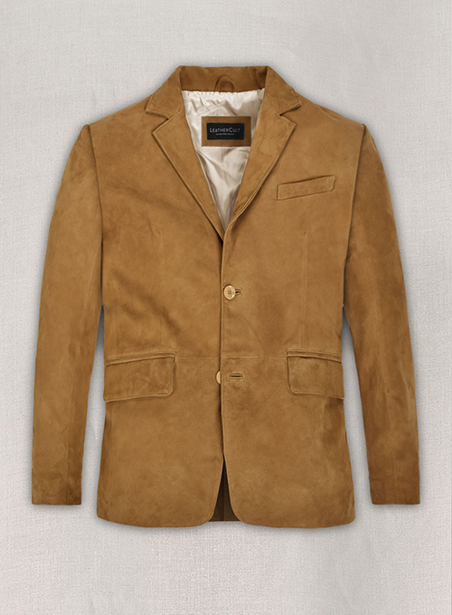 Ginger Brown Suede Leather Blazer