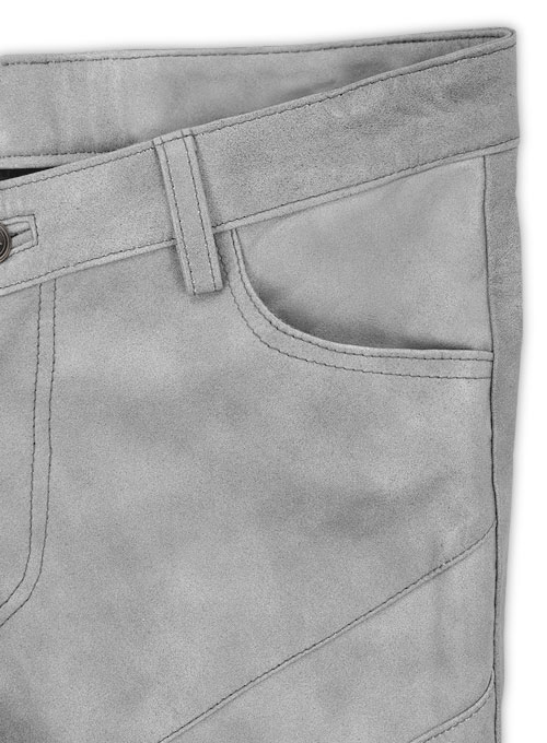 Harbor Gray Leather Biker Jeans #511 - Click Image to Close