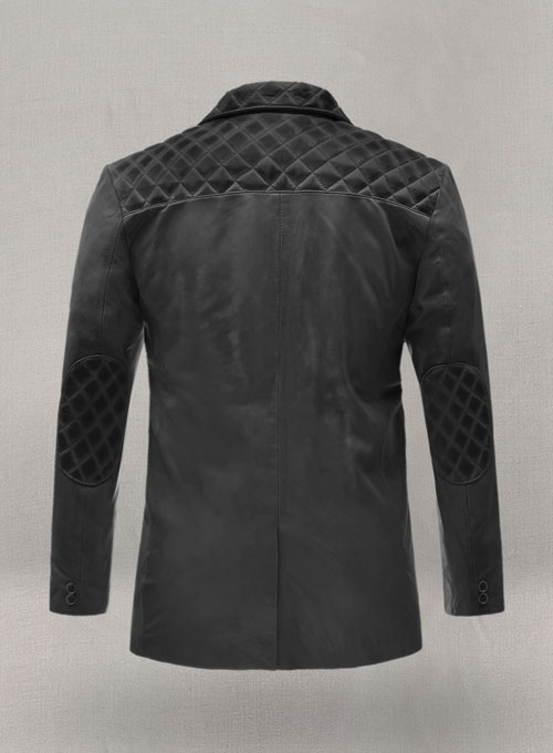 Harper Burnt Charcoal Leather Blazer