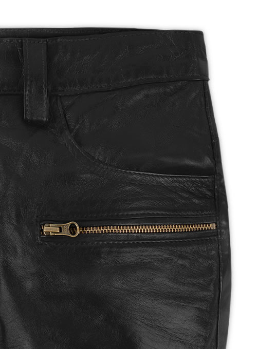 Leather Biker Jeans - Style #512 - Click Image to Close