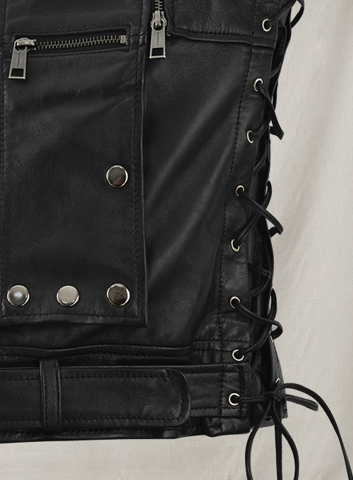 Leather Biker Vest # 333